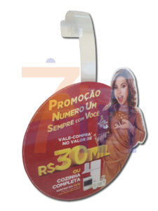 wobbler Promocional em PVC